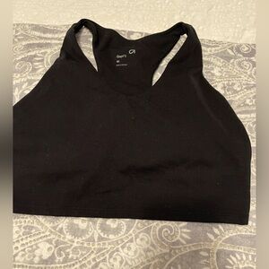 True Black - GapFit Ladies V-Scoop Neckline Razorback Built In Shelf Bra Active